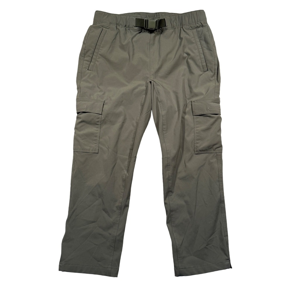 Eddie Bauer Hiking Capri Cargo Pants Womens 6 Olive Green Gorpcore Belted